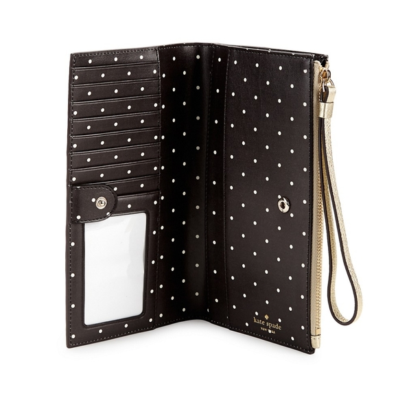 Kate Spade Blake Street Dot Eliza Wallet in Gold - Picture 6 of 8